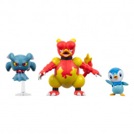 Pokémon Battle figúrka Set 3-Pack Piplup, Misdreavus, Magmar 5 cm